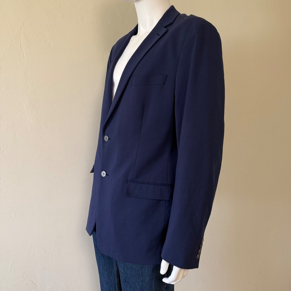 Lauren Ralph Lauren Mens 46L Navy Blue Stretch Blazer‎ Sport Coat Macy's 46 Long - Picture 5 of 16